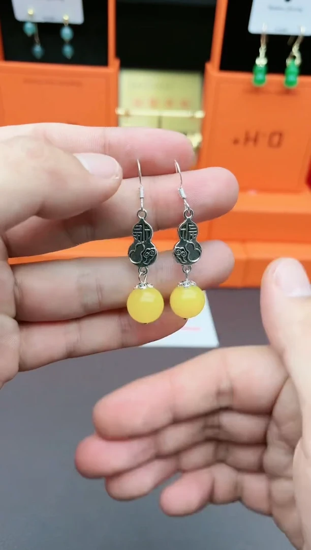 【闪购商品】玛瑙/玉髓耳钉银S925镶嵌222000