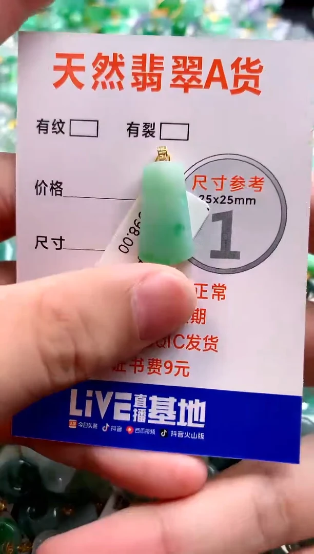 颈饰18K金镶嵌翡翠0516659647