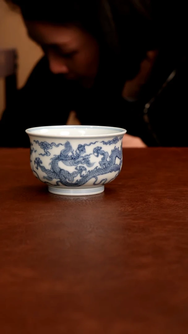 摆件陶景德镇瓷器，青花瓷手绘茶具~