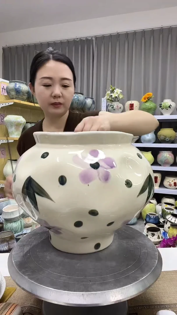 【10.15】陶瓷花盆直播  口径19     高度 24