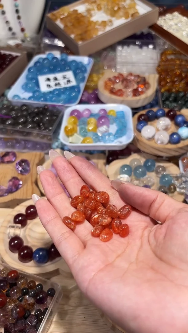 未镶嵌手串水晶R51金太阳糖豆一个