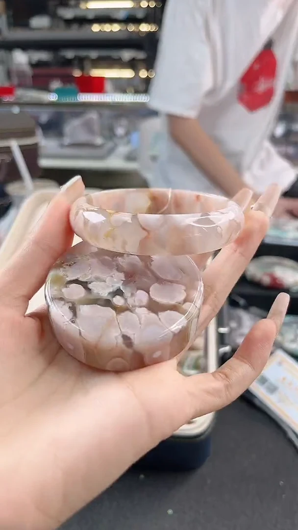 未镶嵌手镯石英质玉60圈口 （赠品镯心）30058