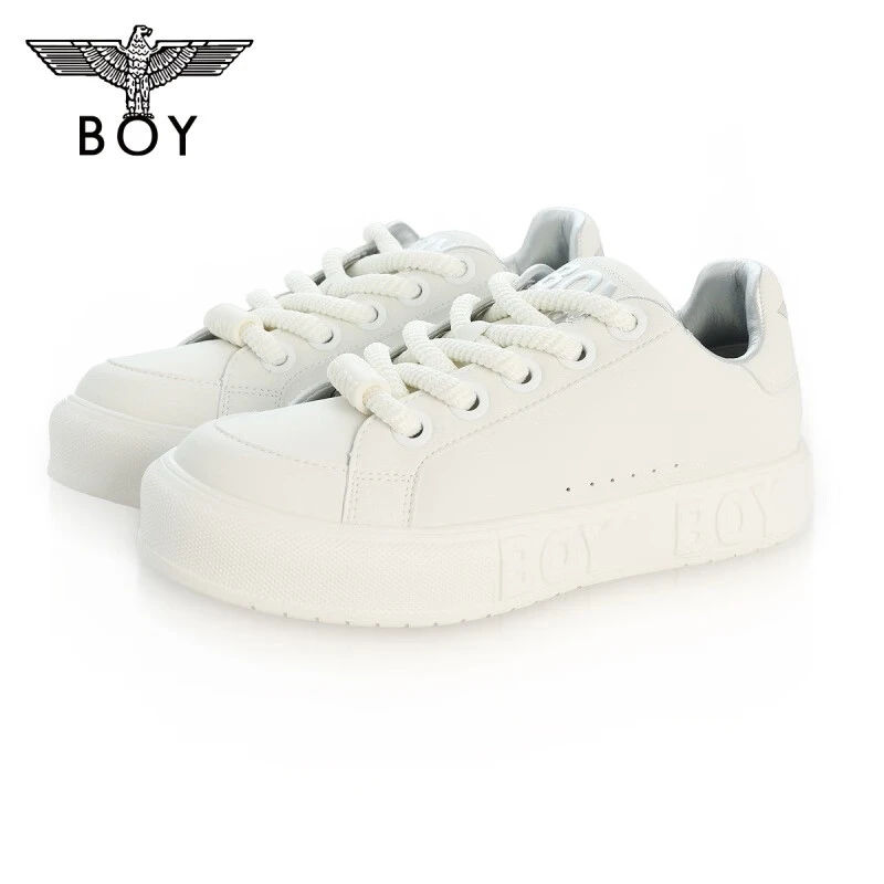 BOYLONDON春夏24新品情侣低帮鞋黑白撞色logo街头风休闲鞋 N79002