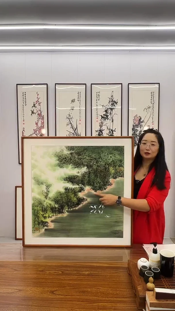 国画王泽明 80*80 风景画