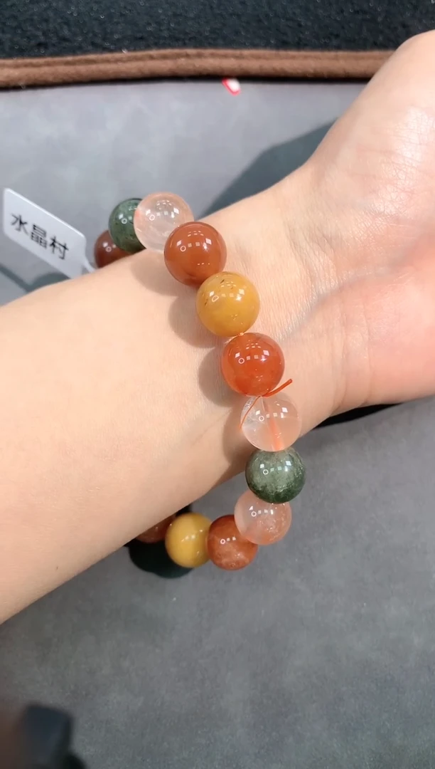 【闪购商品】发晶手链未镶嵌68号福禄寿彩兔毛单圈12mm