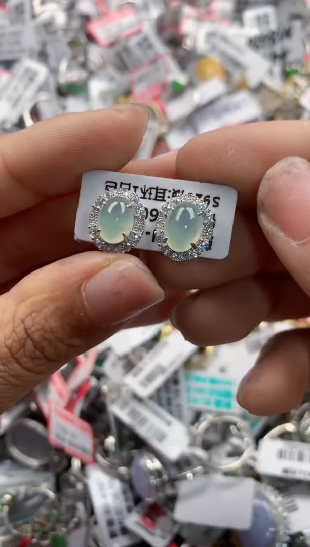 银S925镶嵌戒指翡翠777----5