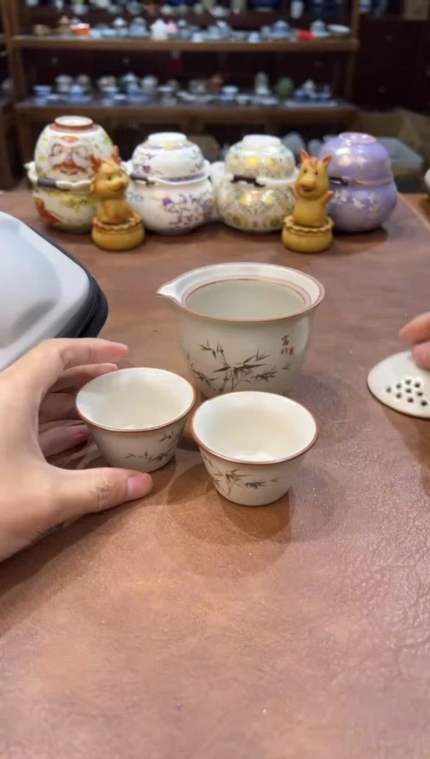 真的很便宜会开片的旅行茶具