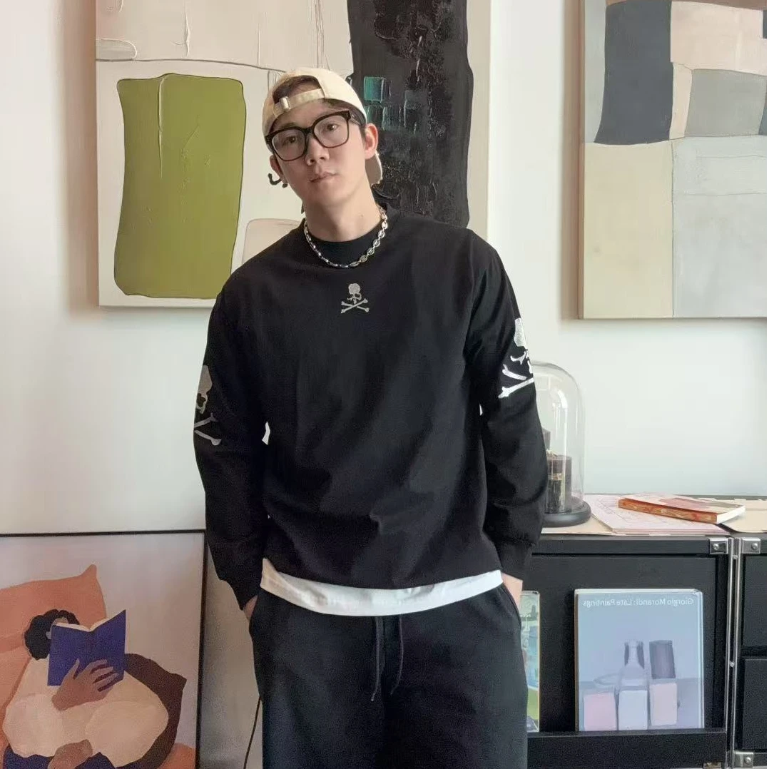 【南油春款重磅棉】人像表情印花长袖男女同款