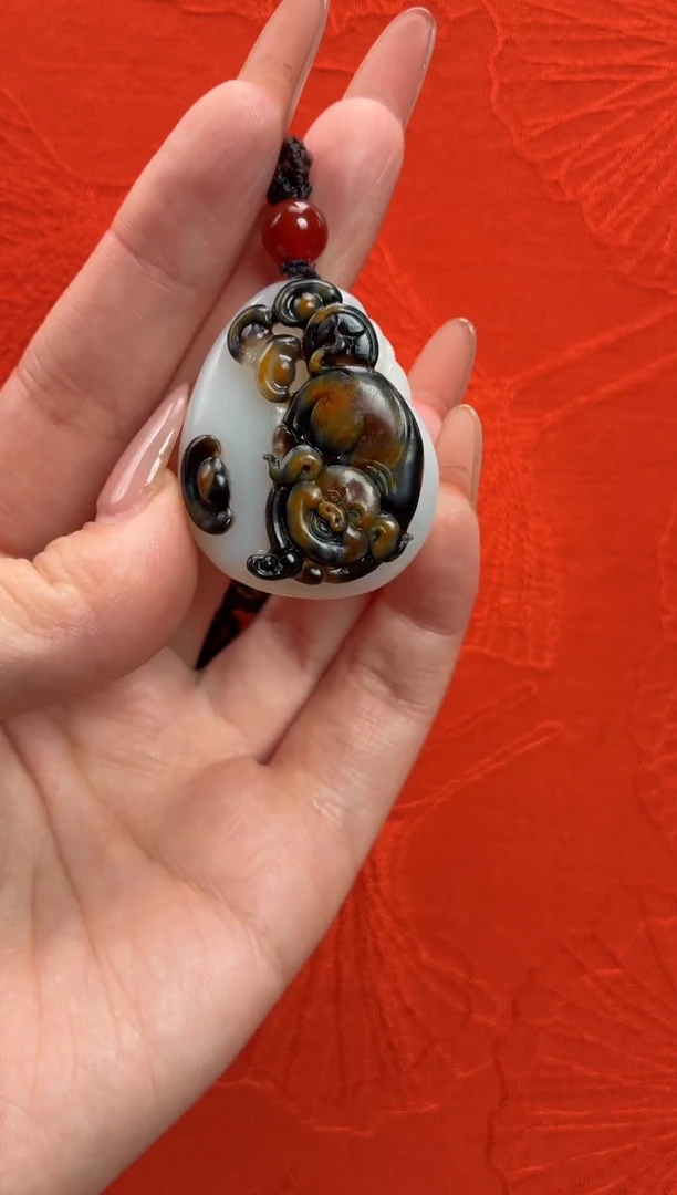 吊坠(不含链)未镶嵌和田玉袋袋有钱