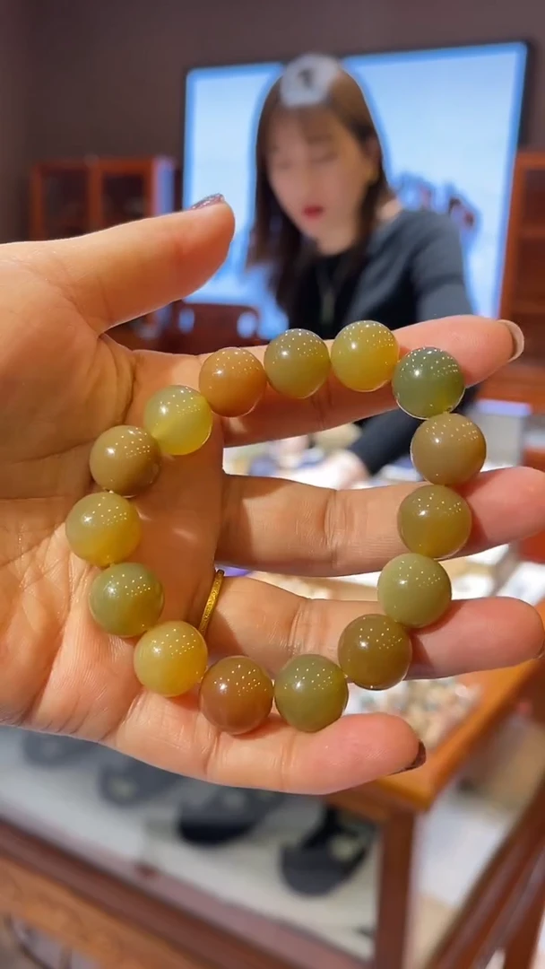 未镶嵌手串石英质玉彩玉焦糖手串