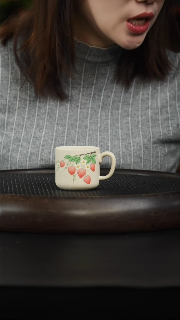 茶壶紫砂21 白玉段 带把杯