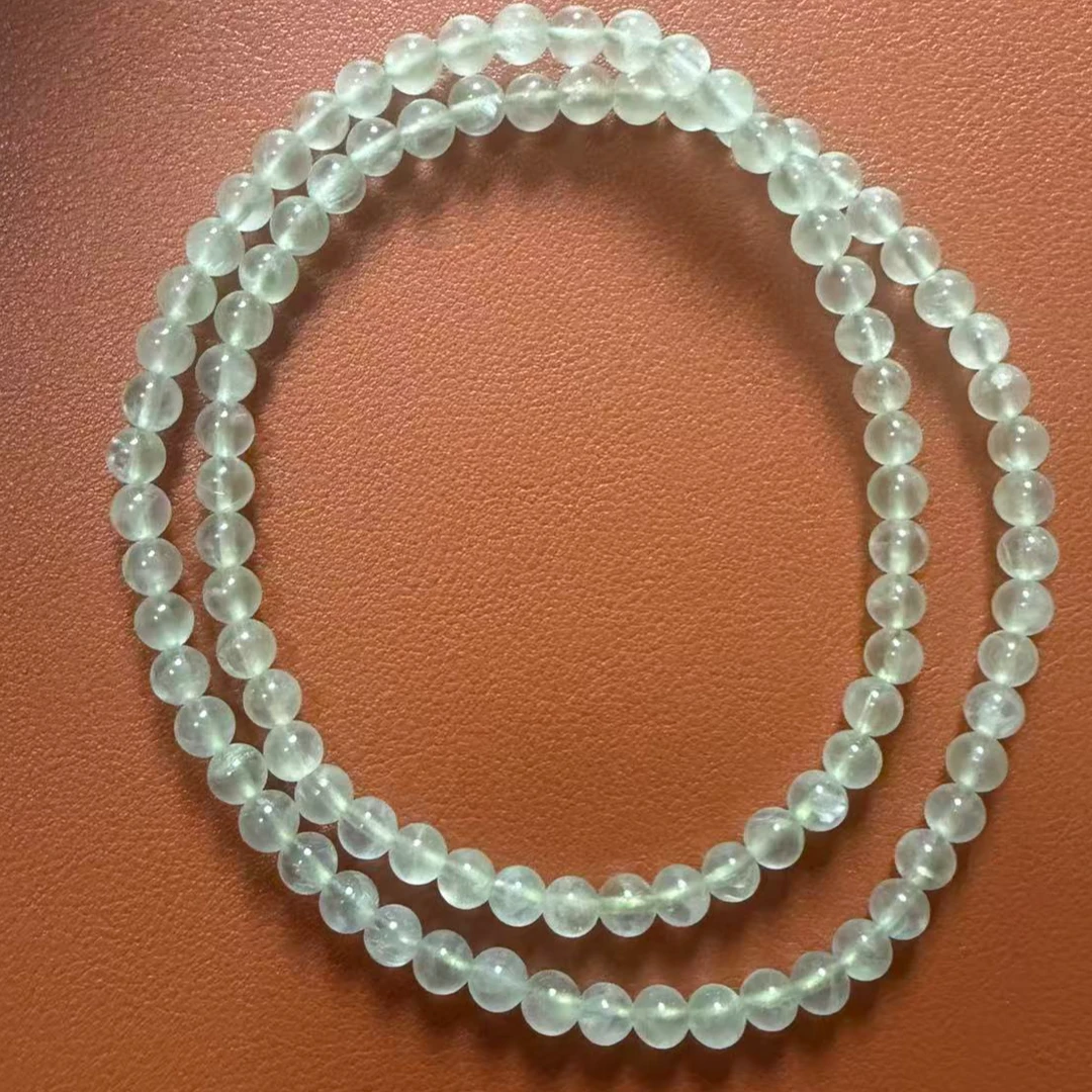 【老佛爷】3556-天然绿精灵水晶手串