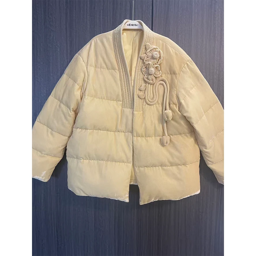 【渣渣推荐】保暖气质温柔 复古港风轻奢鹅绒服XL0035