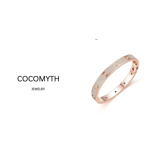铜合金合成锆石手镯 COCOMYTH 镀K金轻奢时尚宽版满天星镯高G112