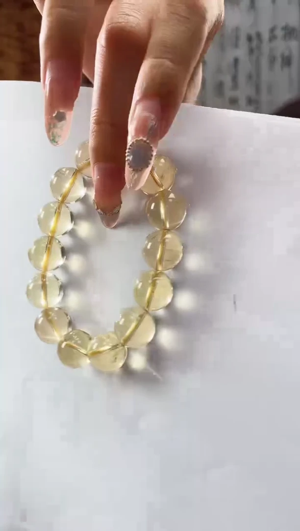未镶嵌手链水晶巴西黄手串