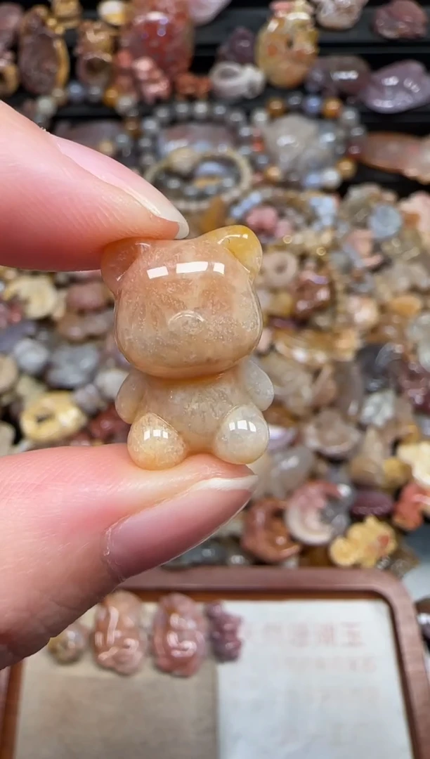 颈饰未镶嵌硅化珊瑚（珊瑚玉）654