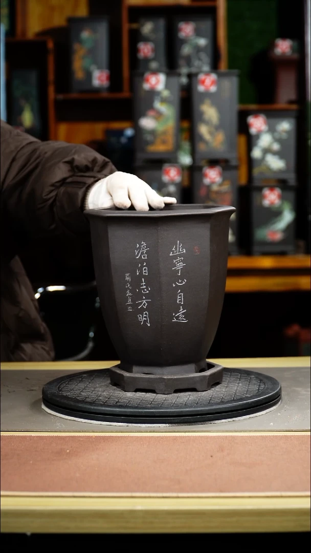 紫砂花盆紫砂花盆