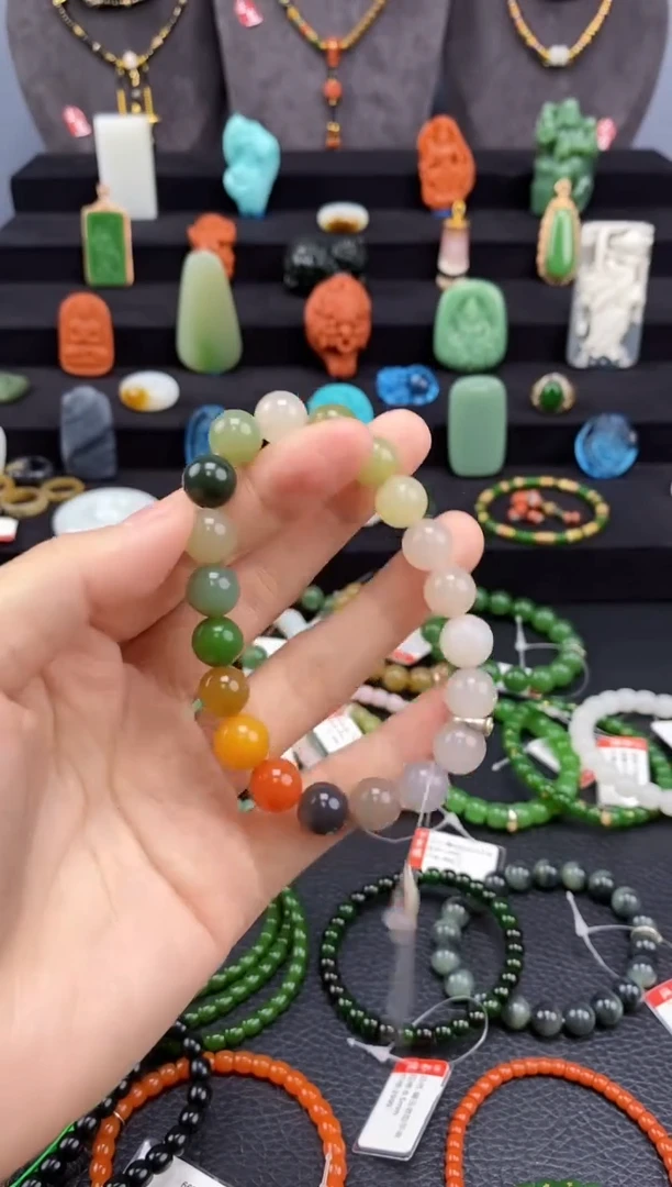 【闪购商品】和田玉-未镶嵌10mm多宝圆珠手串