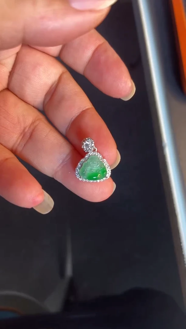 吊坠(不含链)银S925镶嵌翡翠1