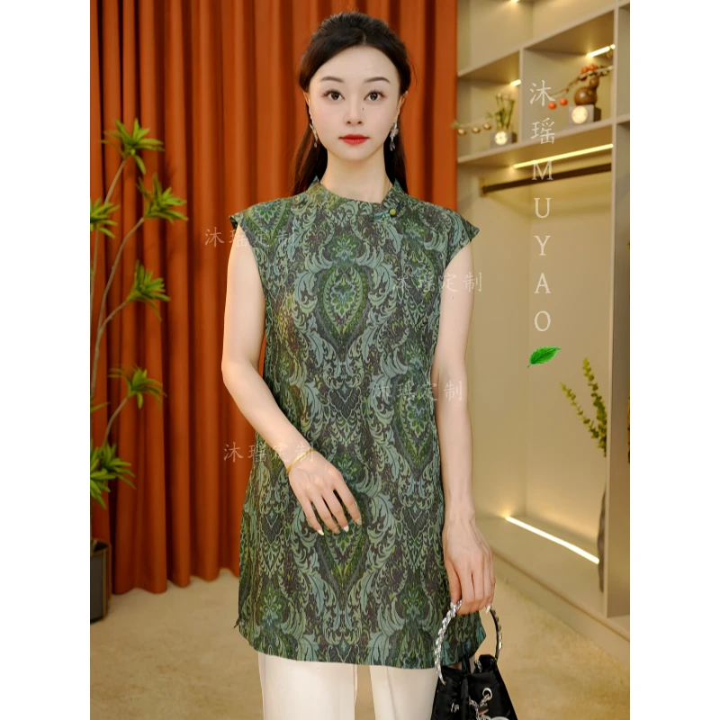 【南夏】2025夏季新款短袖新中T恤上衣式常规款时尚气质优雅显瘦