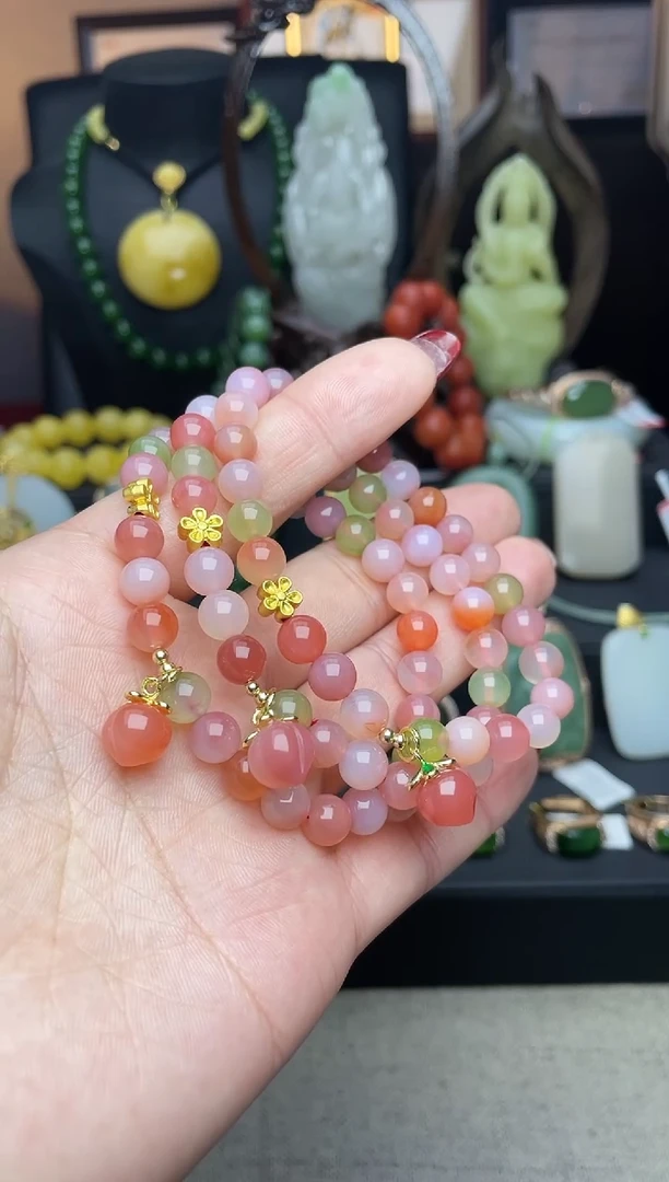 【闪购商品】玛瑙/玉髓手链未镶嵌手串多样性发其一f098