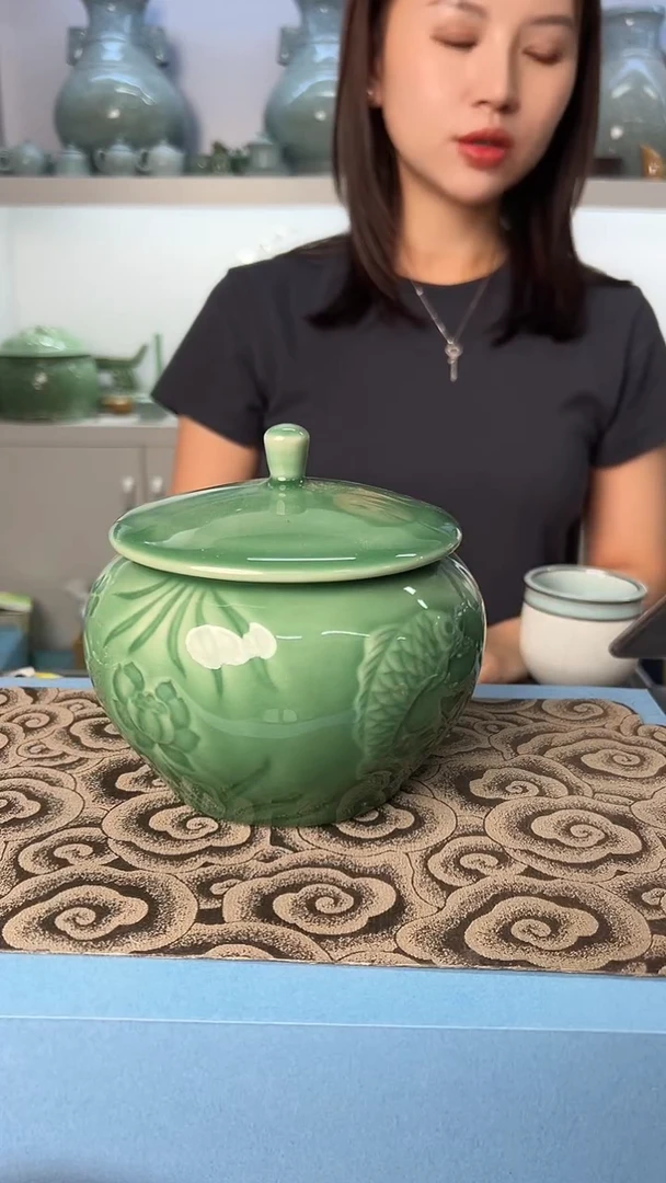龙泉云间青瓷小米茶器