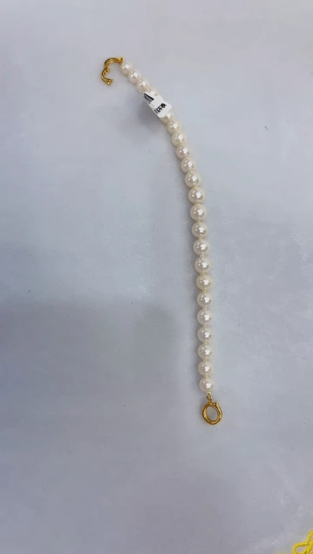 【闪购商品】淡水珍珠手链银S925镶嵌手链 6-7mm