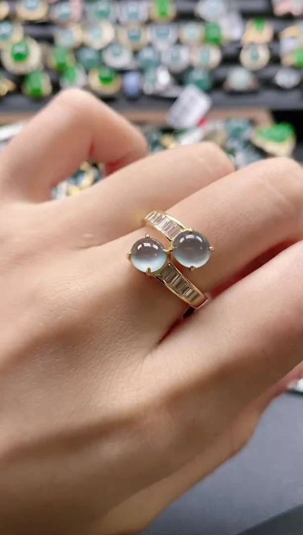 【闪购商品】翡翠戒指银S925镶嵌51511