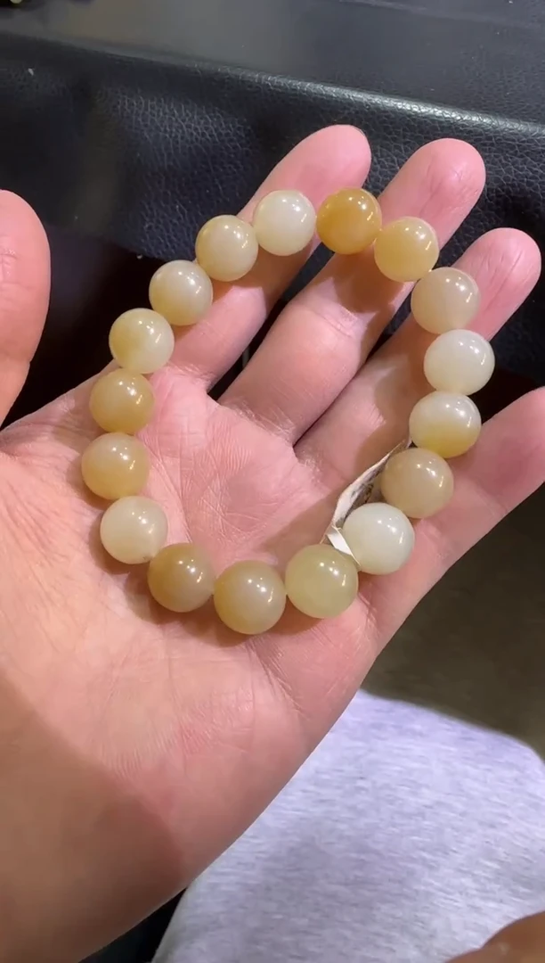 未镶嵌手串和田玉金山糖白手串（产地直发）