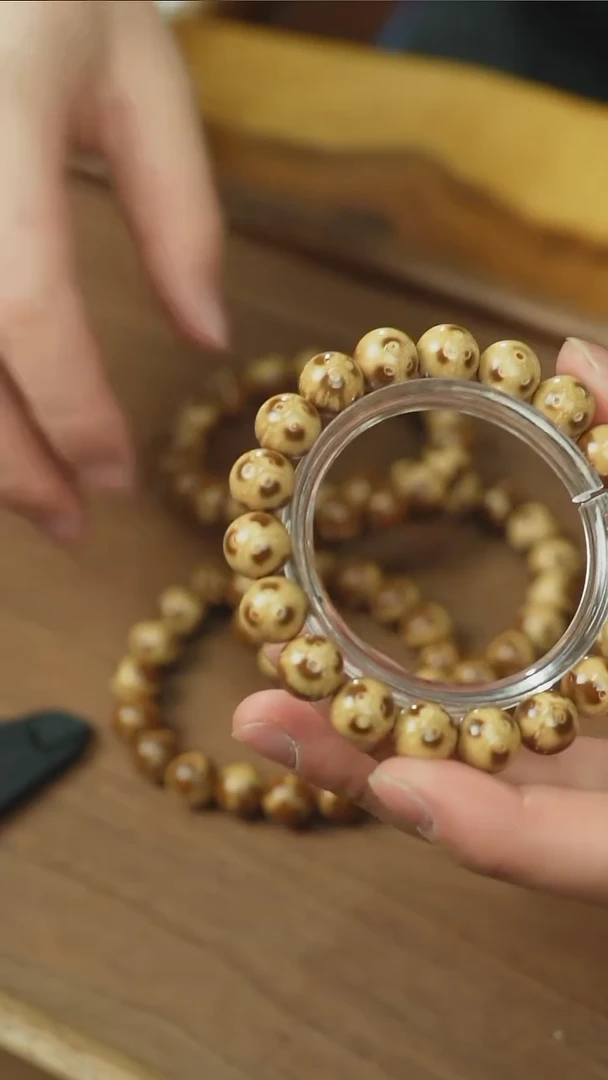 【闪购商品】紫金鼠手串三花熊猫光珠11mm+