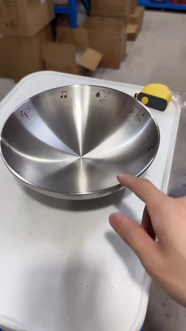 瓷片22cm不锈钢双层面碗s