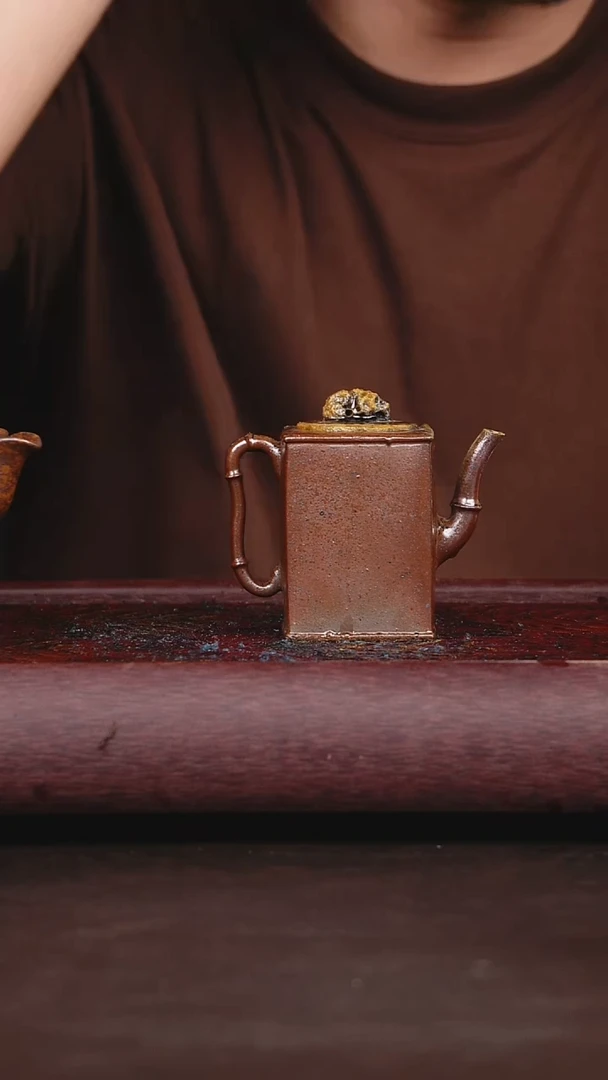 茶壶紫砂柴烧 四方竹节