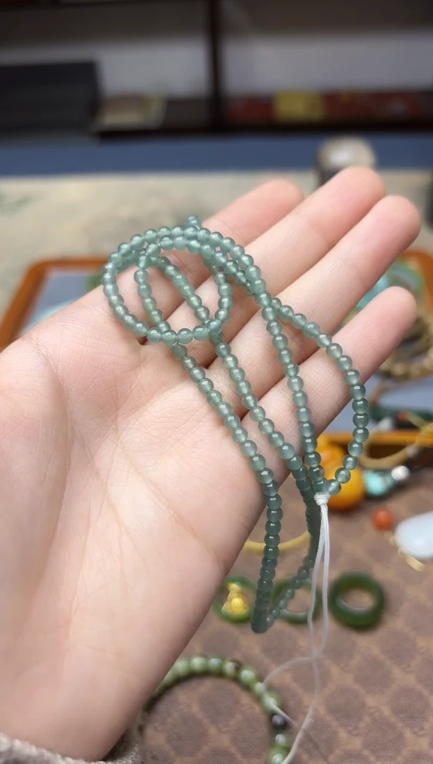 未镶嵌挂件翡翠翡翠小米珠长串YN