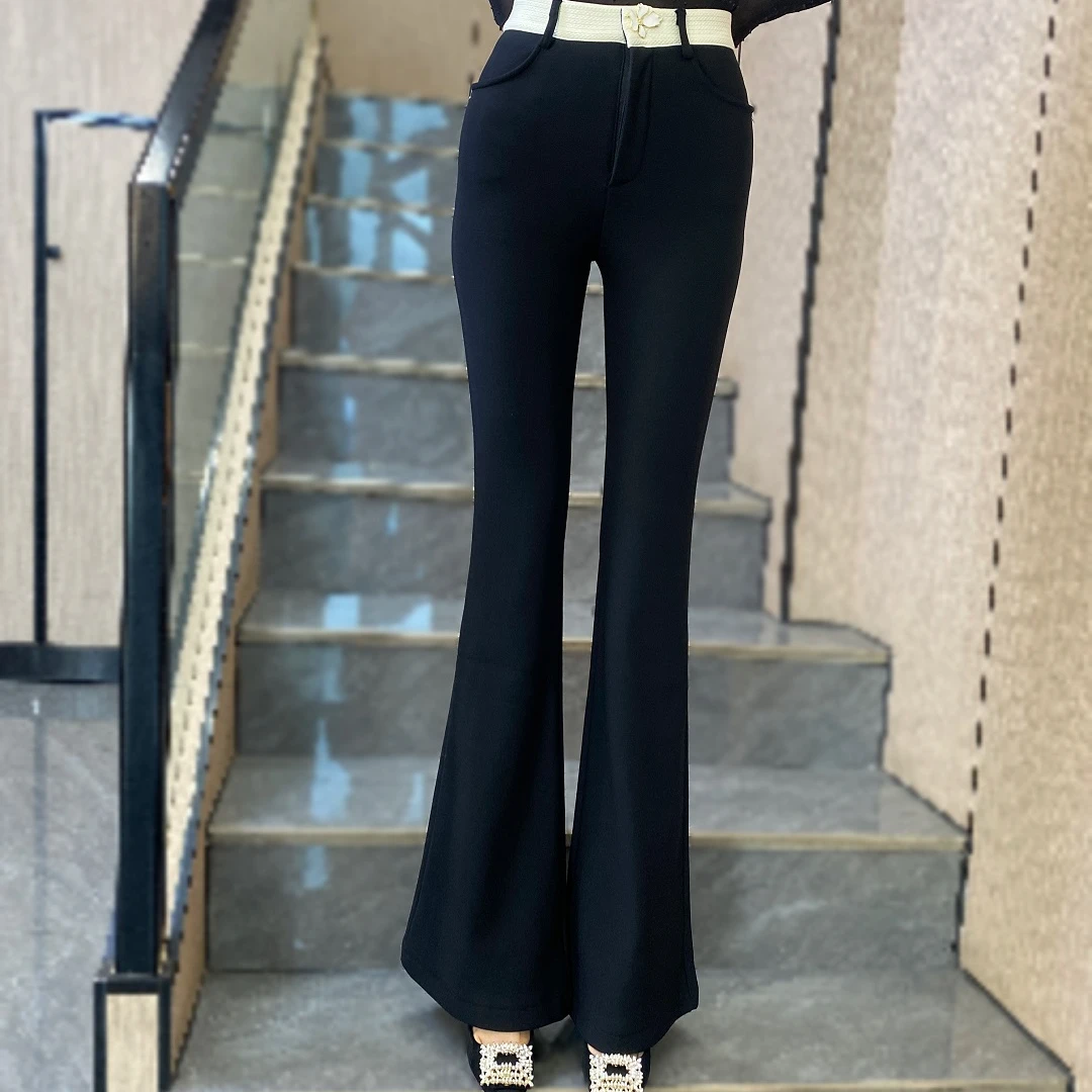 【JY】清仓夏季下摆设计短款减龄长裤