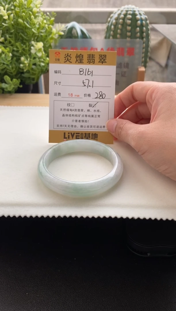 未镶嵌手镯翡翠57.1圈口 编码B161