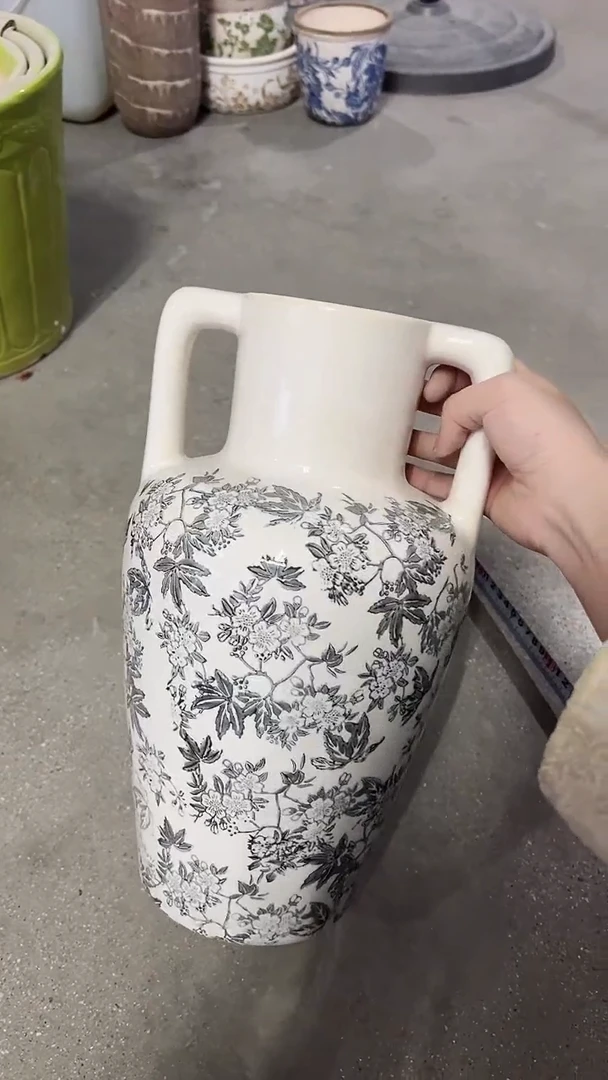 【闪购商品】陶瓷微瑕花盆高34.5cm内口8.5cm