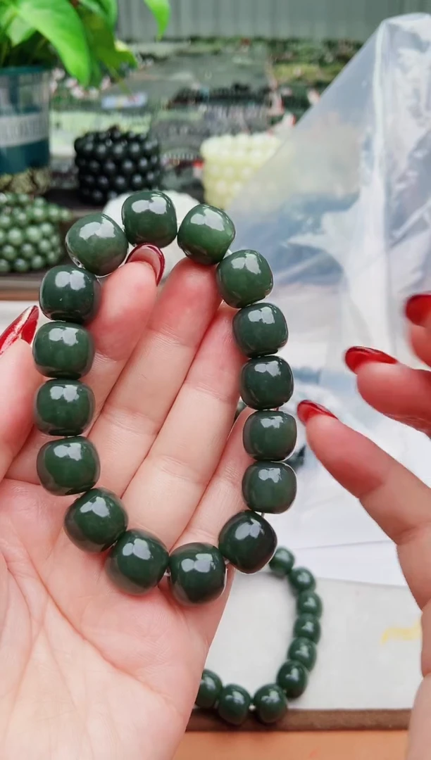 【闪购商品】和田玉手串未镶嵌纯天然和田玉新疆且末蓝14