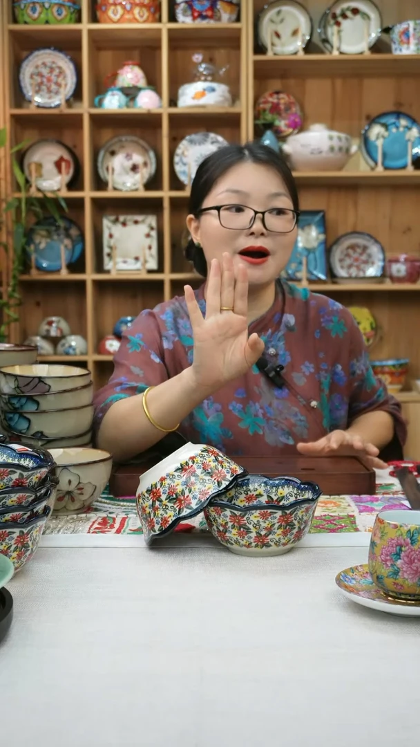 瓷片小可高温陶瓷餐具一组两只米饭碗