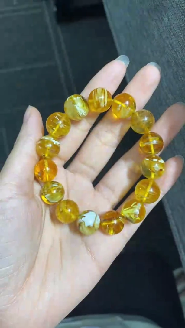 未镶嵌琥珀手串花珀手串