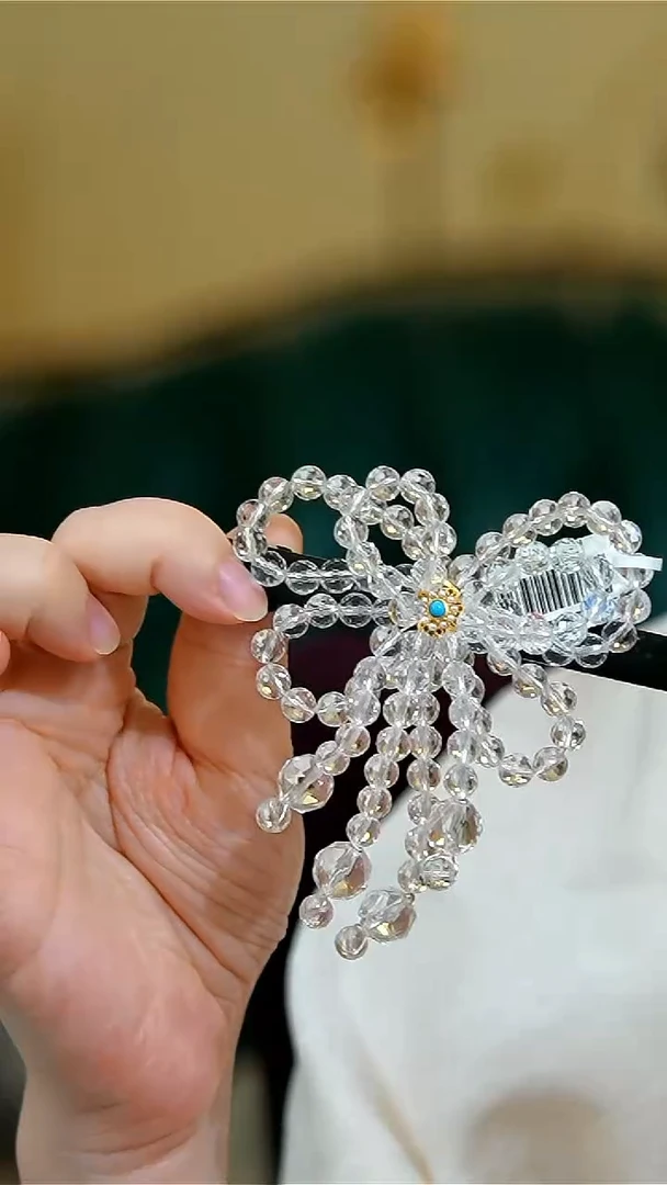 【闪购商品】水晶发夹合金白水晶合金发卡