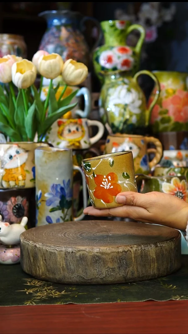 陶瓷40景德镇手工手绘釉下彩