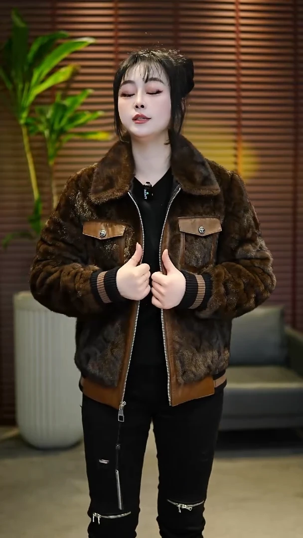 48码（100-125斤）男士兽王夹克1189（深咖色）