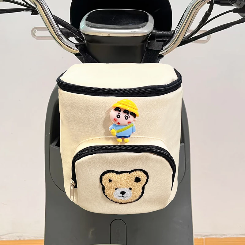 电动车挂包防水可爱蜡笔小新自行车平衡车前置兜大容量收纳储物包