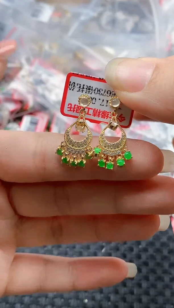 银S925镶嵌戒指翡翠天然A货缅甸翡翠