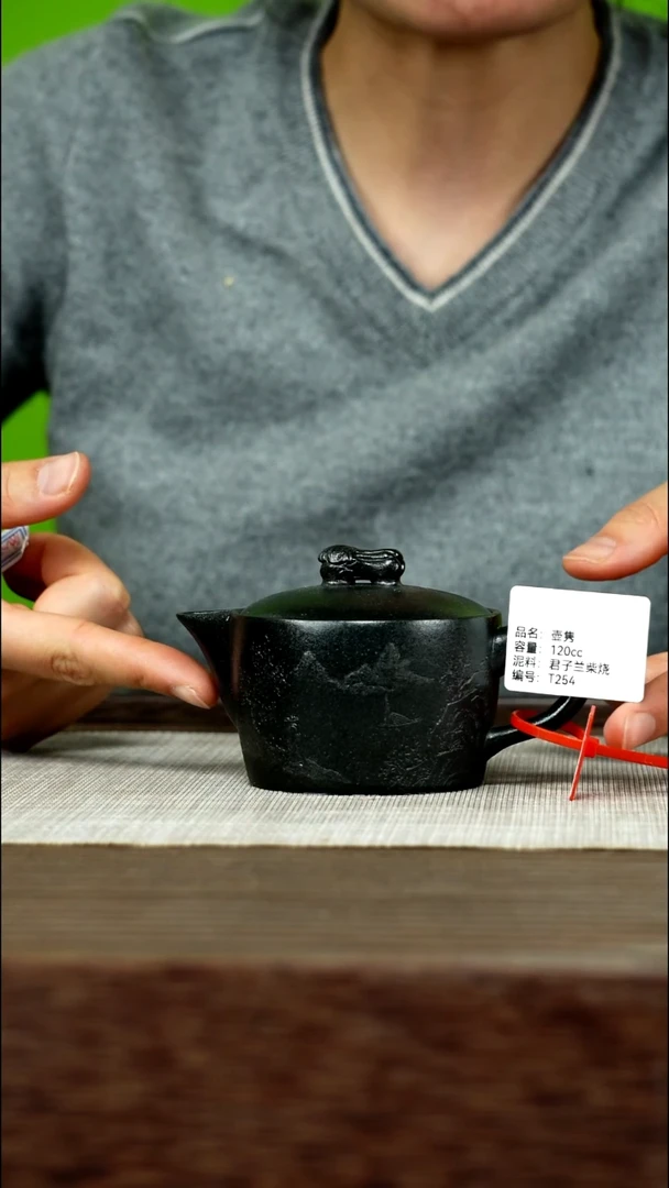 茶壶紫砂紫砂工艺厂T254 君子兰柴烧  壶隽 120cc