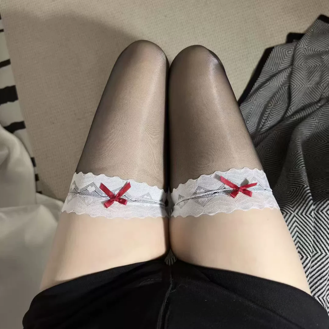 「丝袜战袍」黑丝白丝性感大腿袜自选发货女款-jk日系蕾丝