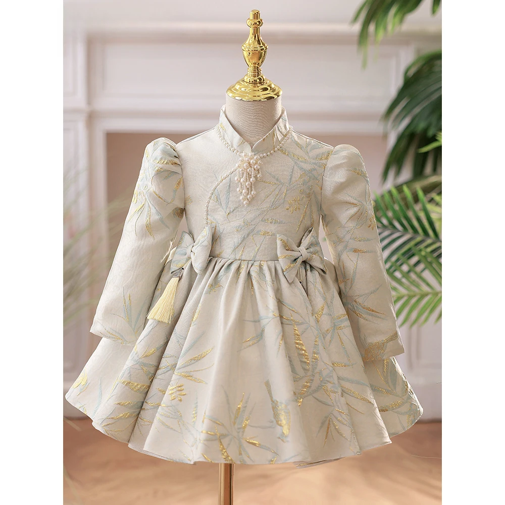 中式女童周岁宴礼服女宝宝夏季婴3974