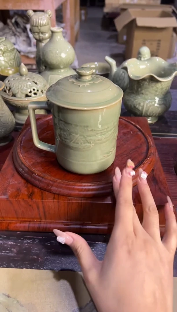 耀州窑清明上河图办公杯