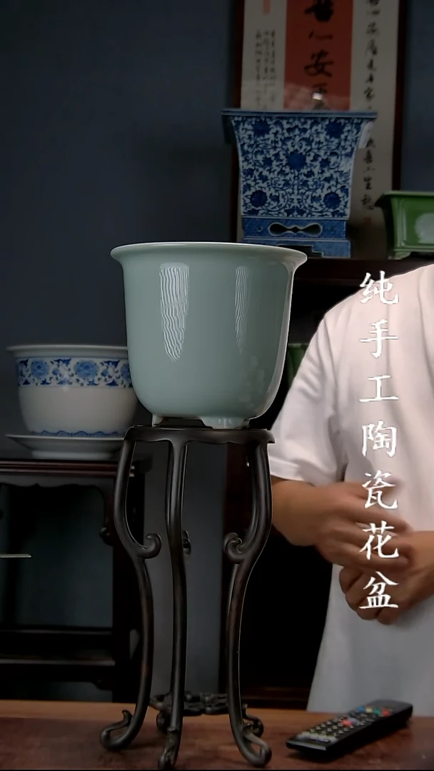 景德镇陶瓷手工花盆