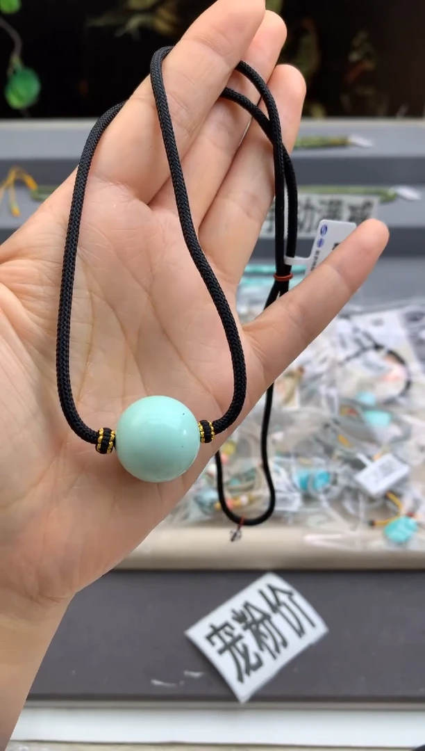 未镶嵌绿松石锁骨链茜.D92